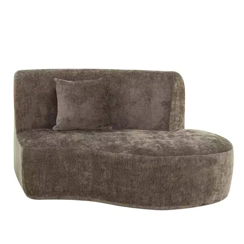 Christopher Knight Home Isolde 140 Canapé d'angle incurvé moderne 4 places rembourré