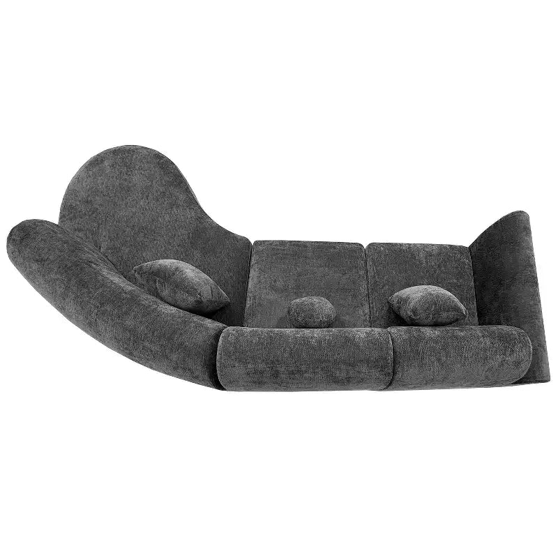 Christopher Knight Home Isolde 140 Canapé d'angle incurvé moderne 4 places rembourré