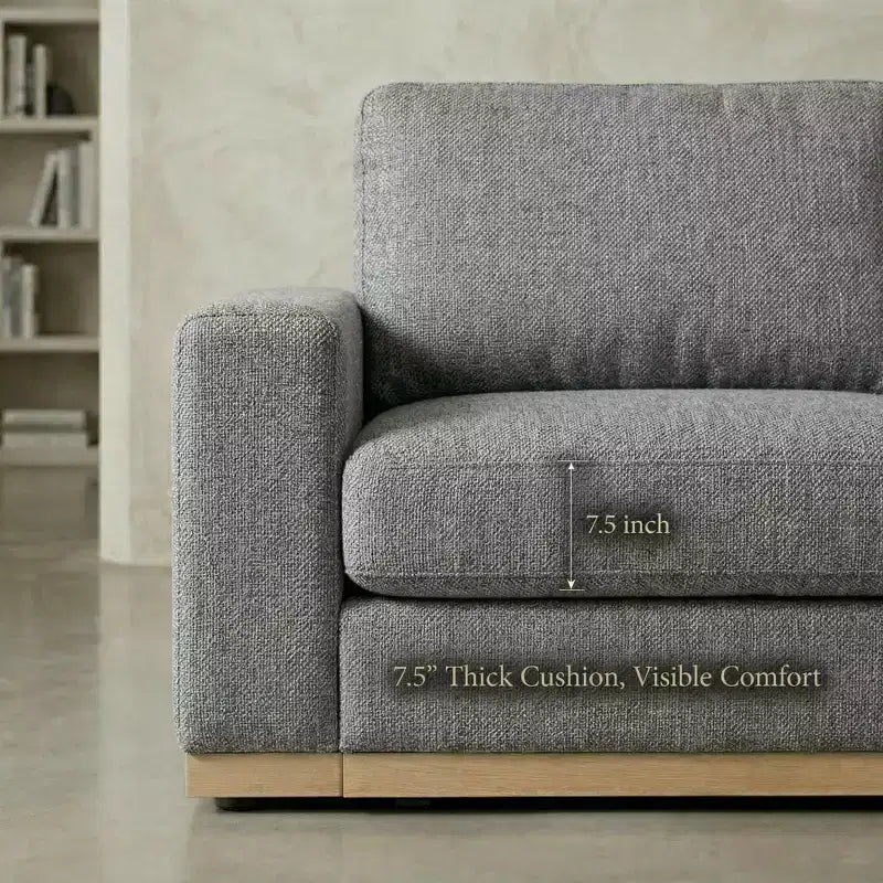 Dyonery 42 Fauteuil Accent pour Salon, Fauteuil Inclinable Large Surdimensionné, Fauteuil en Tissu Chenille, Cadre en Bois Massif, Coussins à Ressorts, Assemblage Facile