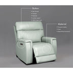 Fauteuil inclinable électrique zéro gravité en cuir avec appui-tête électrique, soutien lombaire électrique, port USB et USB-C
