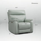 Fauteuil inclinable électrique zéro gravité en cuir avec appui-tête électrique, soutien lombaire électrique, port USB et USB-C