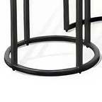 Ensemble de tables d'appoint gigognes 2 pièces marron foncé et noir (Lot de 2)