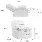 Fauteuil inclinable manuel moderne 36 W en coton/velours côtelé à dossier inclinable