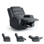 Fauteuil inclinable manuel moderne 36 W en coton/velours côtelé à dossier inclinable