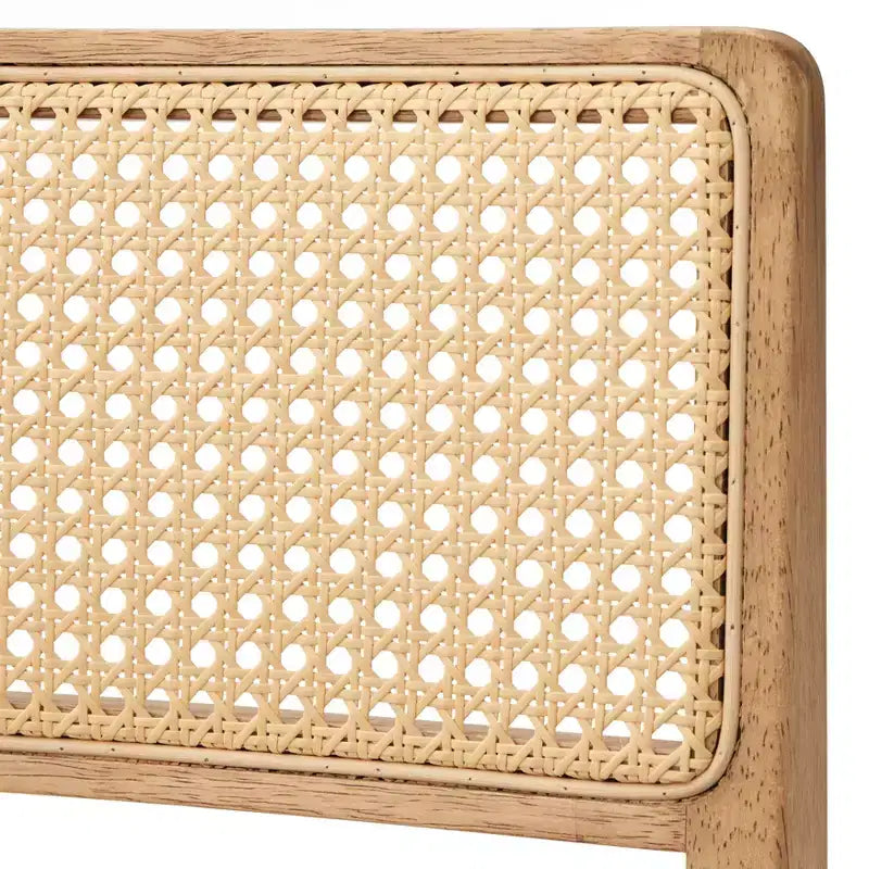 Ensemble de 2 tabourets de bar pivotants Serena Buylateral, hauteur comptoir, beige/noyer clair