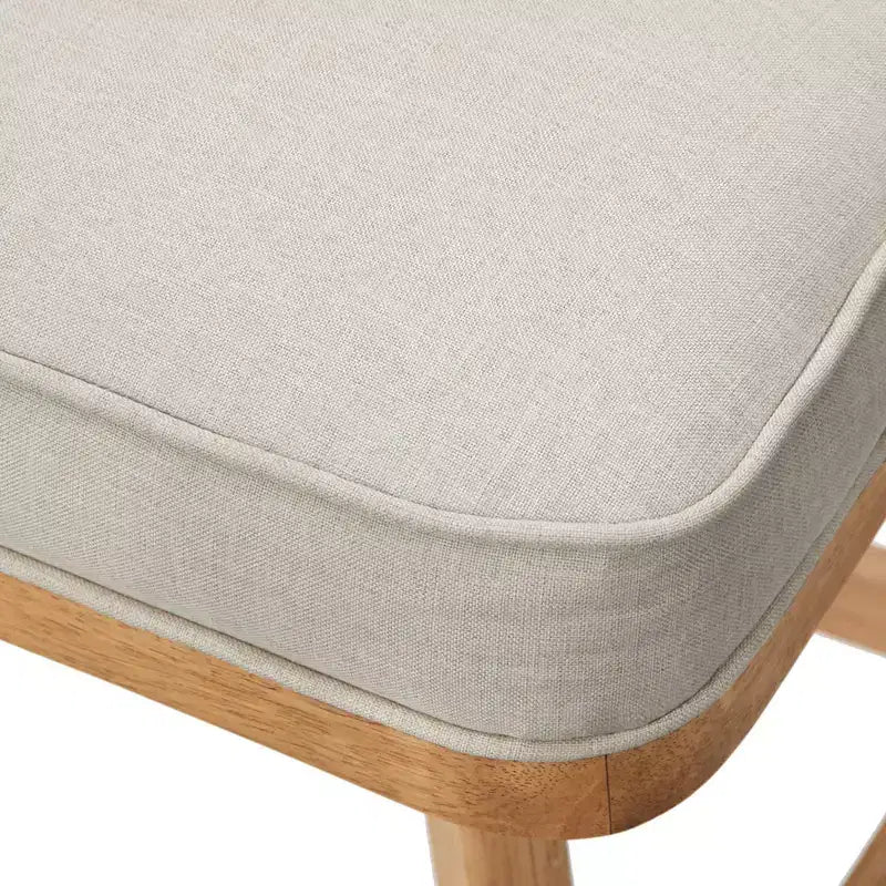 Ensemble de 2 tabourets de bar pivotants Serena Buylateral, hauteur comptoir, beige/noyer clair