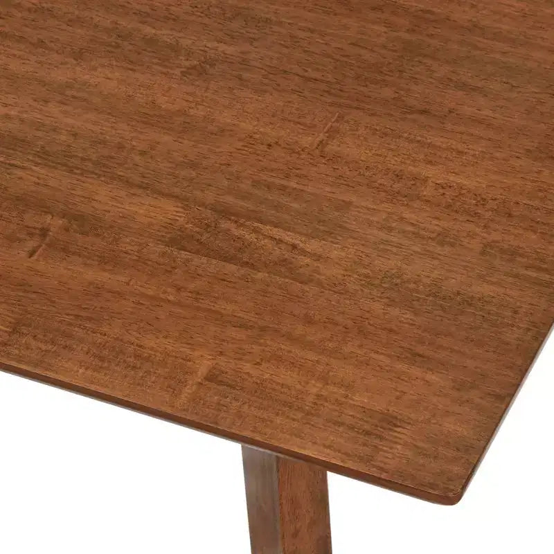 Buylateral Clybourn Table à manger carrée noyer mi-siècle moderne : Style moderne du milieu du siècle, pieds en hévéa, plateau en MDF