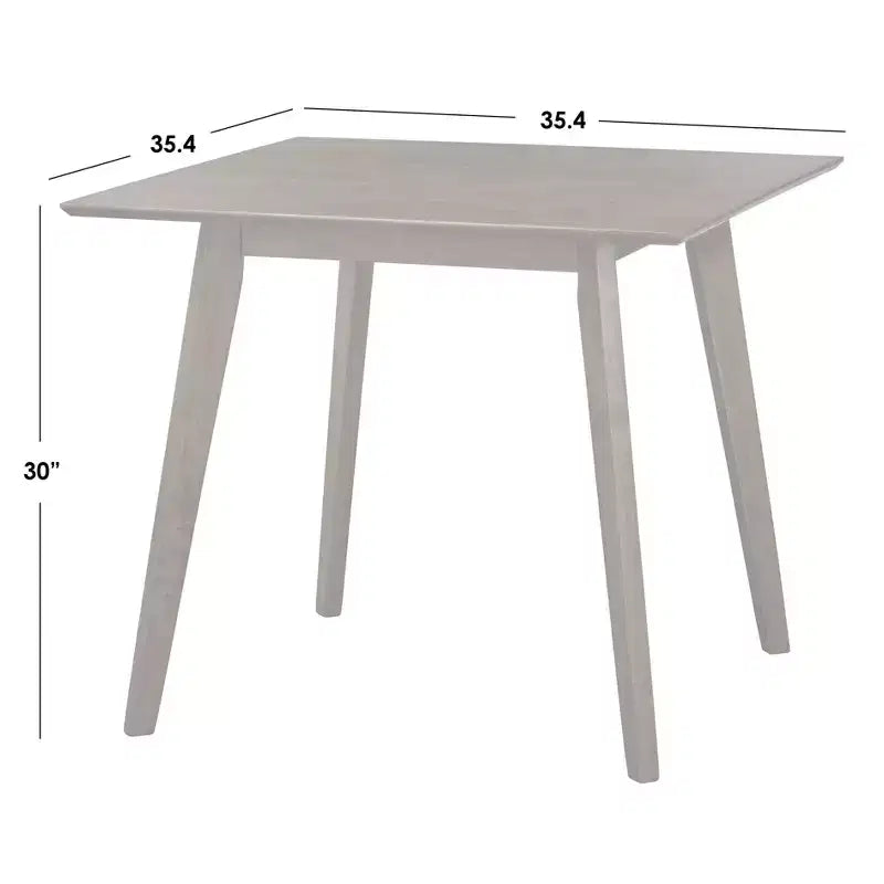 Buylateral Clybourn Table à manger carrée noyer mi-siècle moderne : Style moderne du milieu du siècle, pieds en hévéa, plateau en MDF