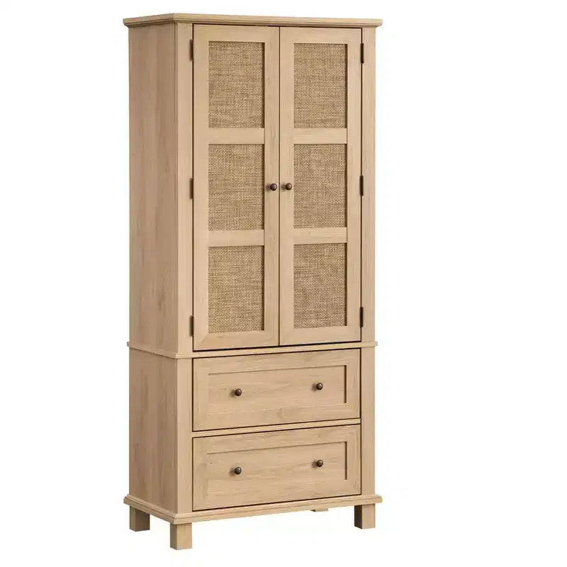Buylateral Lamberton Cane Kitchen Cabinet Blonde Oak