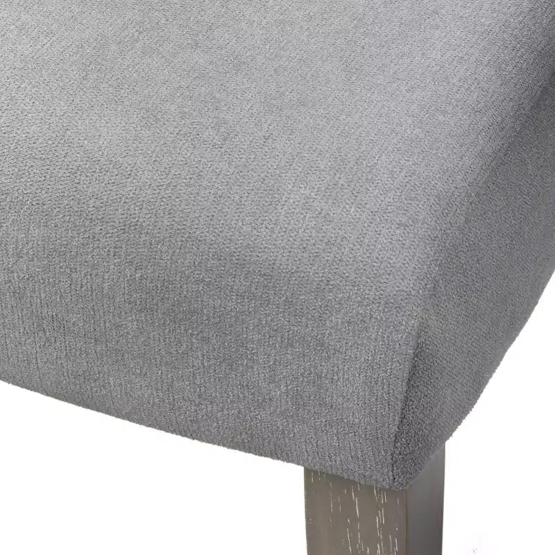 Ensemble de salle à manger Lifestorey 5 pièces en bois massif Carlisle Gris clair : Moderne du milieu du siècle, Bois d'hévéa, Revêtement en polyester, Rembourrage en mousse