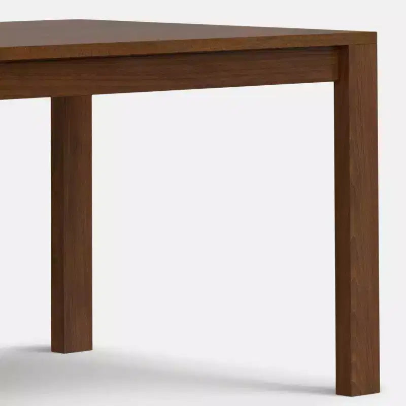 Table de salle à manger rectangulaire Saige WyndenHall, placage noyer : style contemporain, 6 places, non extensible