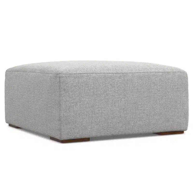 Canapé deux places avec pouf WyndenHall Biggs gris pâle