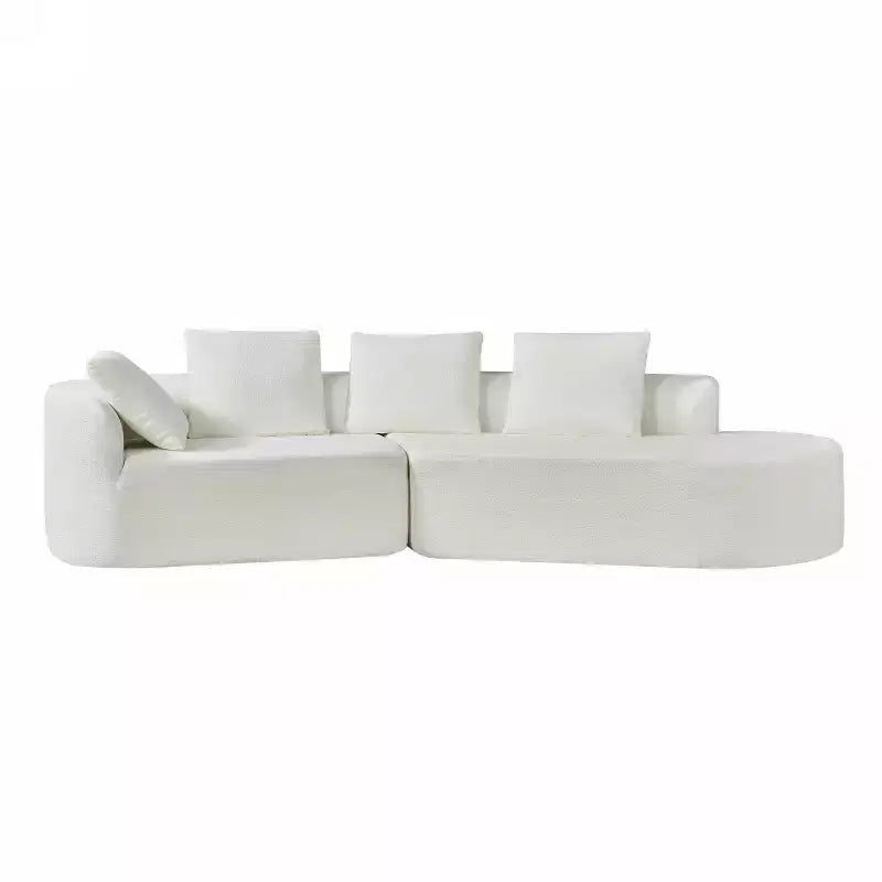Christopher Knight Home Vivian Canapé d'angle incurvé moderne 295 cm en éponge haute densité avec 4 coussins Beige