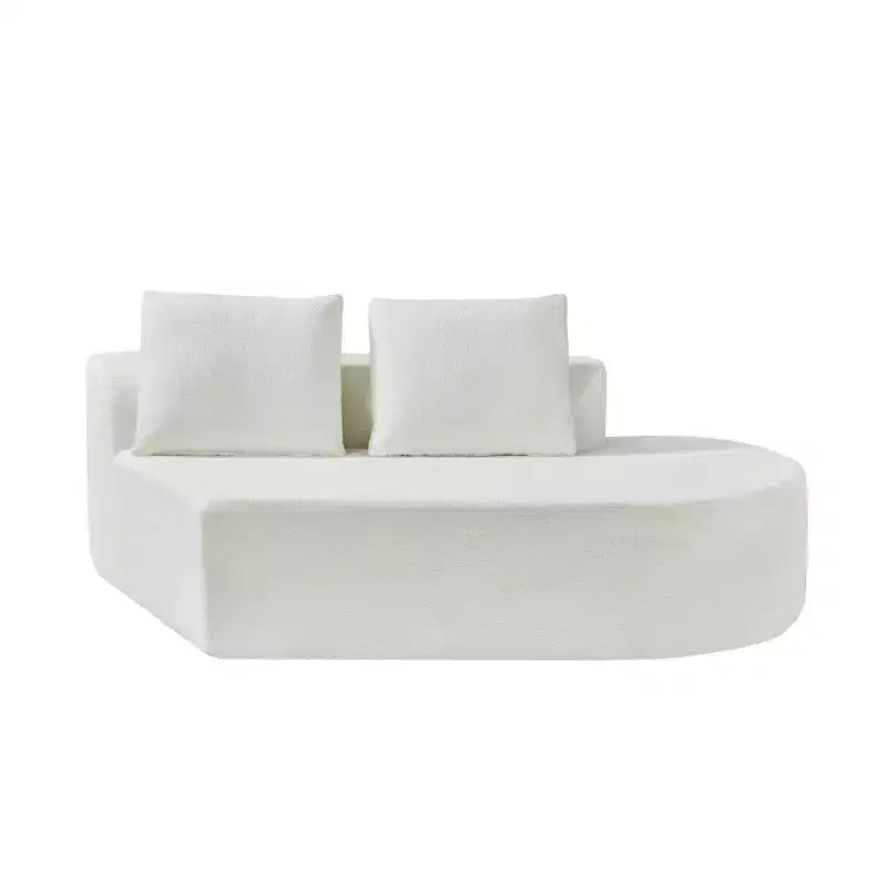 Christopher Knight Home Vivian Canapé d'angle incurvé moderne 295 cm en éponge haute densité avec 4 coussins Beige