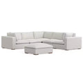 WyndenHall Marlee Corner Sectional and Ottoman Cloud Gray