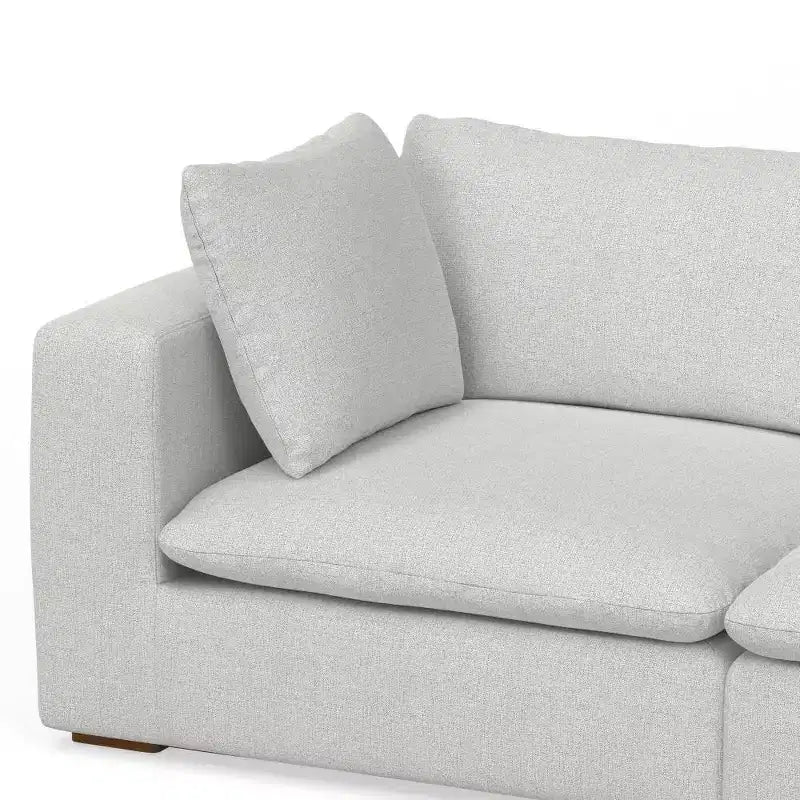 WyndenHall Marlee Canapé d'angle et ottoman gris nuage