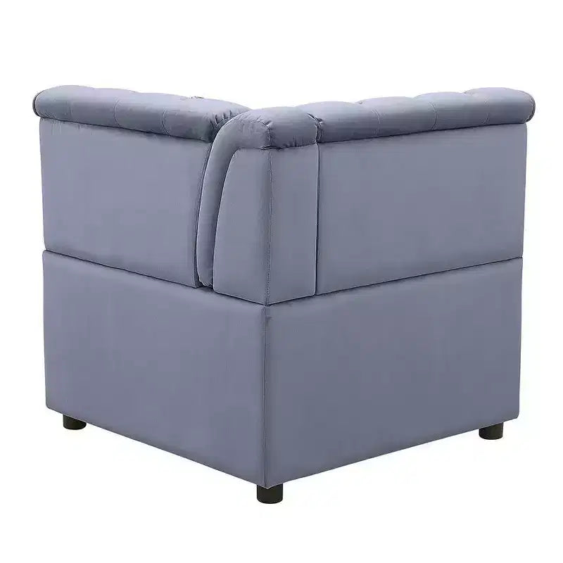 Acme Furniture Bois II Canapé d'angle modulaire en velours gris