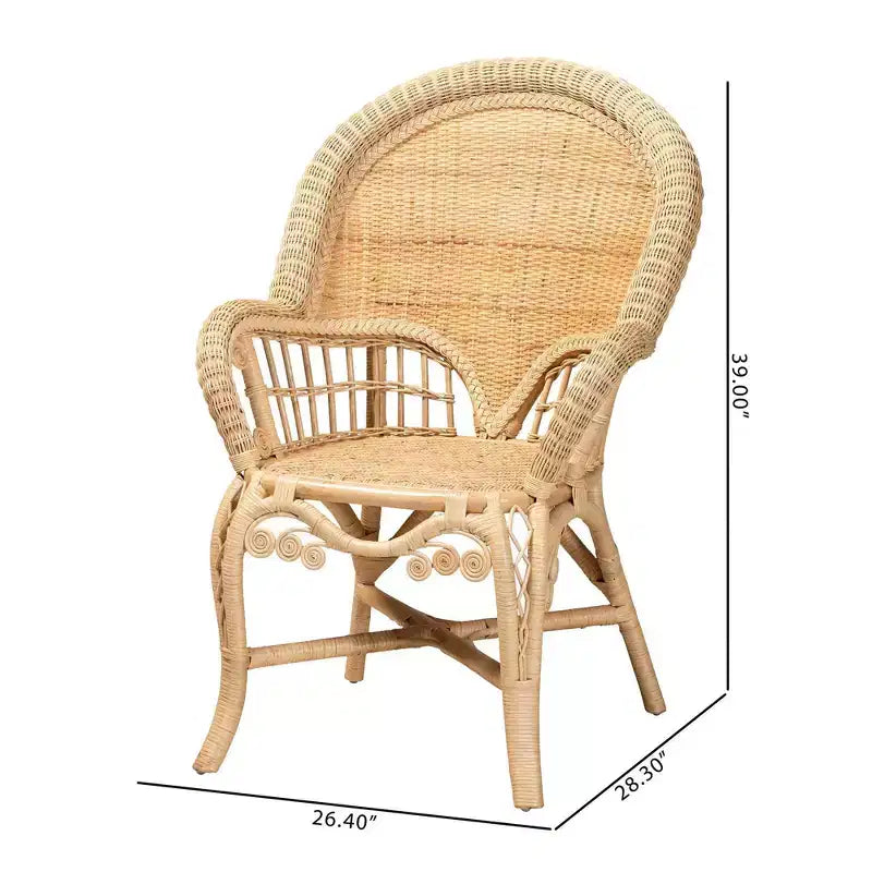 Fauteuil Bali & Pari Ratu en rotin : Fait main, design bohème, aucun assemblage requis