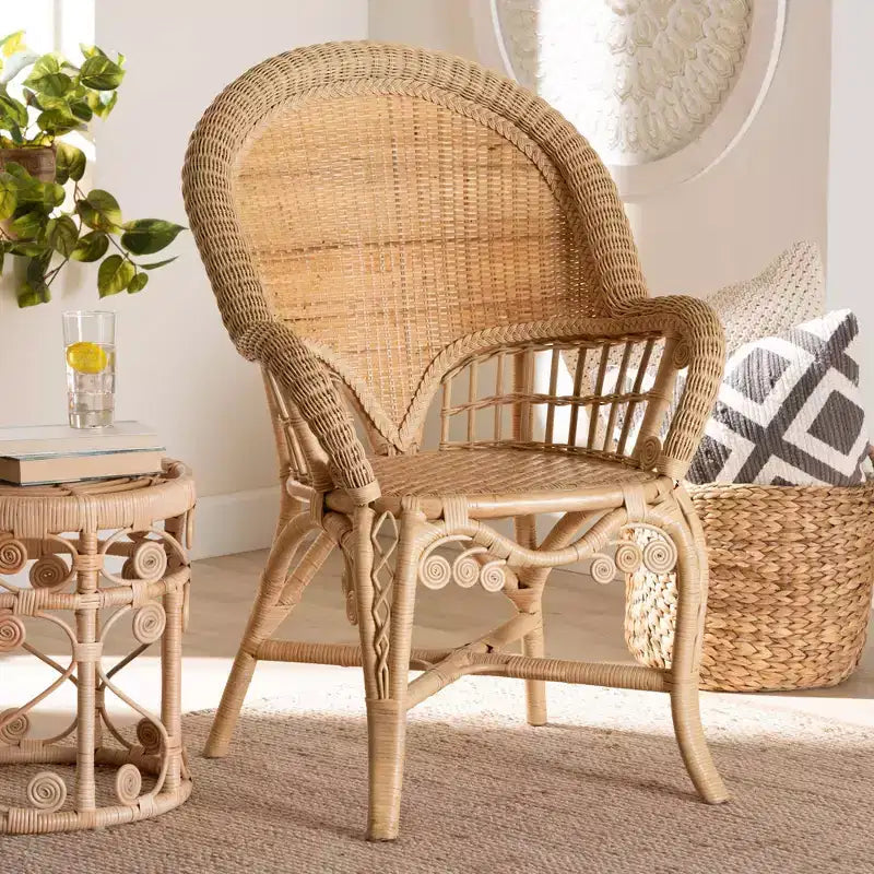 Fauteuil Bali & Pari Ratu en rotin : Fait main, design bohème, aucun assemblage requis