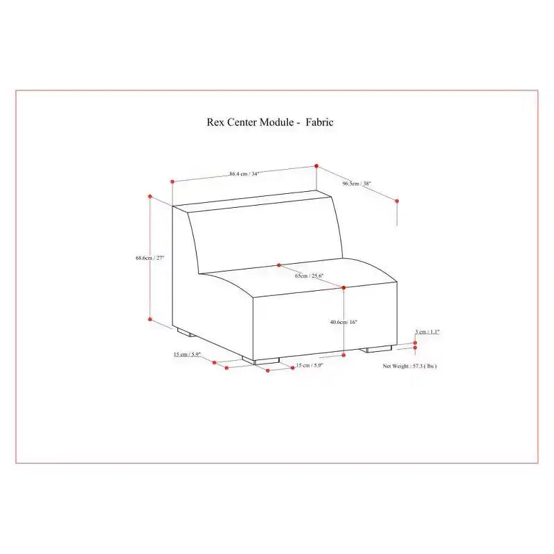 WyndenHall Biggs Module central Gris pâle