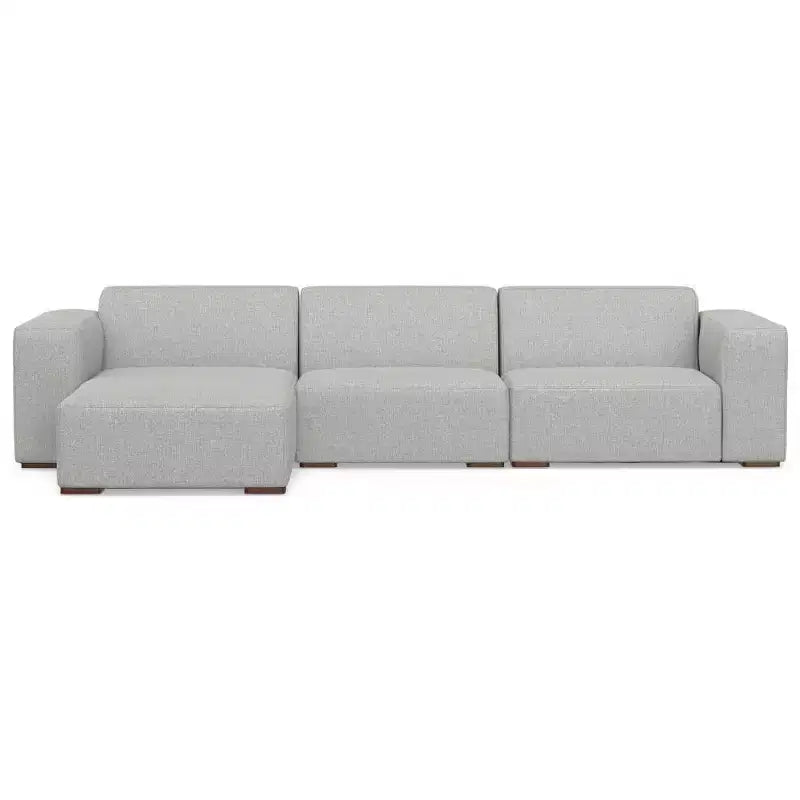 WyndenHall Biggs 2 Seater Sofa and Left Chaise Pale Gray