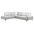 Acme Furniture Turano Sectional Sofa Pearl White Leather