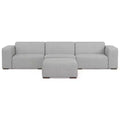 WyndenHall Biggs 3 Seater Sofa and Ottoman Pale Gray