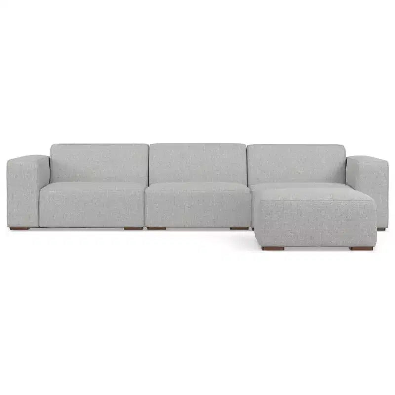 Canapé 3 places et ottoman WyndenHall Biggs Gris clair