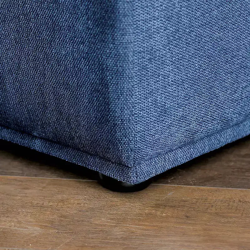 MAISON : Intérieur + Extérieur Fauteuil sans accoudoirs modulaire moderne Povoa en chenille avec dossier extensible Bleu