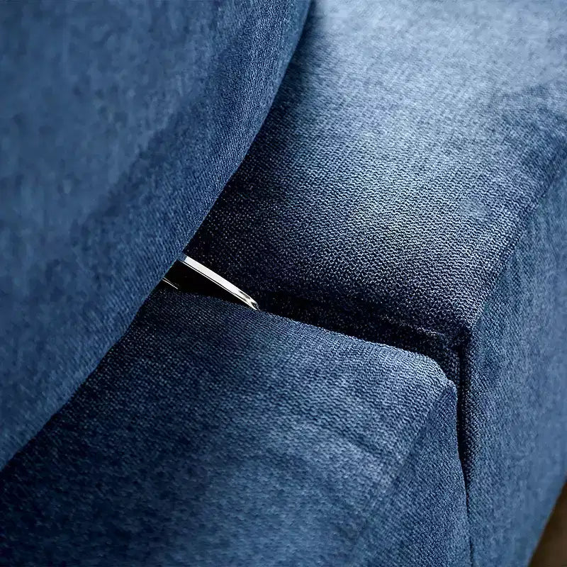 MAISON : Intérieur + Extérieur Fauteuil sans accoudoirs modulaire moderne Povoa en chenille avec dossier extensible Bleu