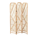 bali & pari Firenze Rattan Room Divider Natural Brown: Handcrafted, Trifold, Bohemian Design, No Assembly Required