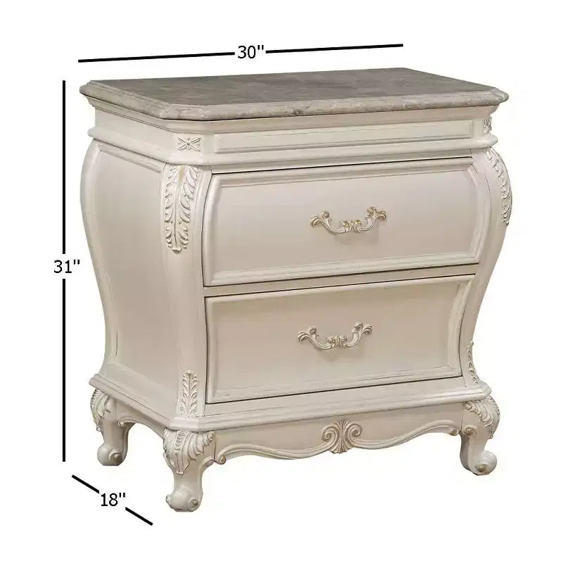 Table de chevet Chantelle 30 po Blanc Perle - Acme Furniture