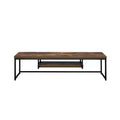 Bob TV Stand for TVs up to 59" Weathered Oak/Black Metal Finish - Acme Furniture: Sturdy Console for Television Display