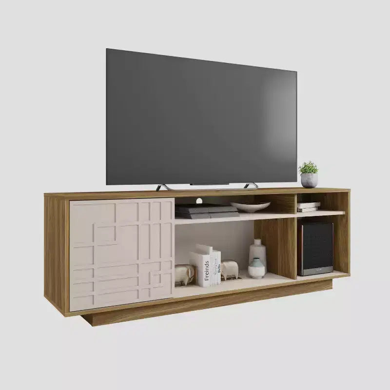 Meuble TV contemporain Techni Mobili pour téléviseurs jusqu'à 70" chêne : Meuble de rangement et divertissement moderne avec gestion des câbles