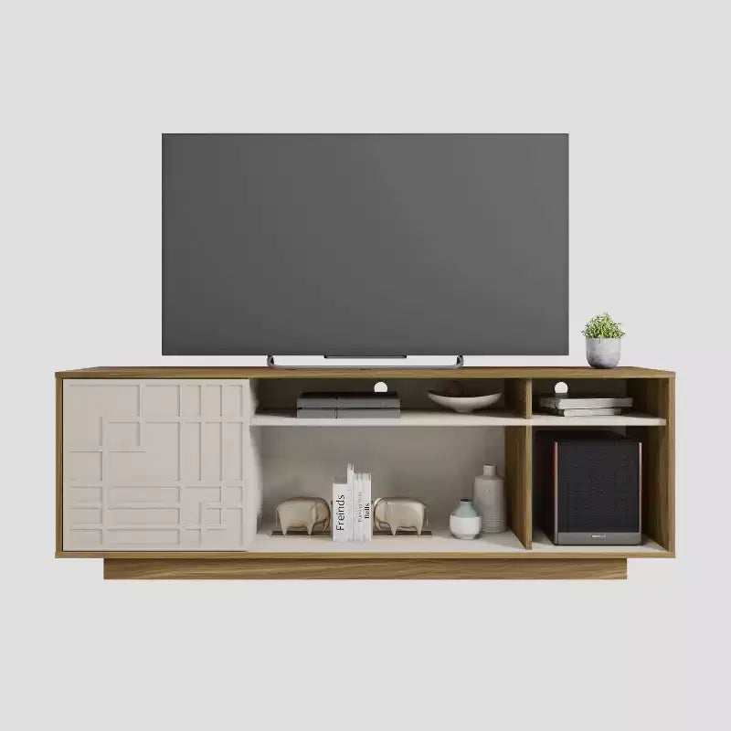 Meuble TV contemporain Techni Mobili pour téléviseurs jusqu'à 70" chêne : Meuble de rangement et divertissement moderne avec gestion des câbles