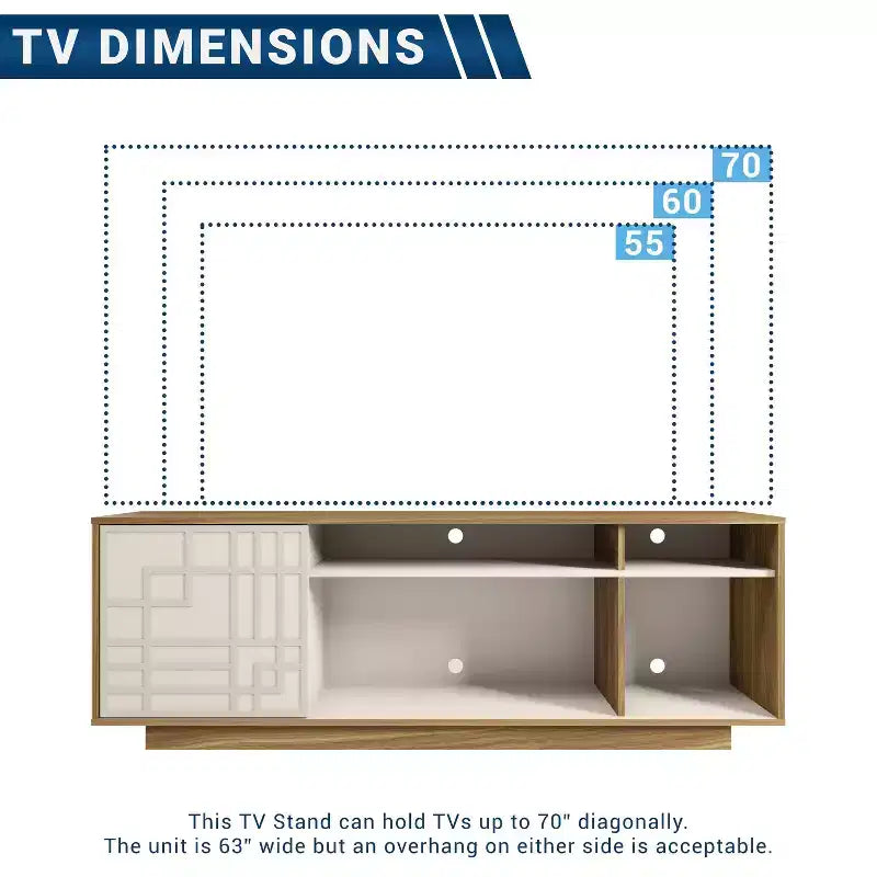 Meuble TV contemporain Techni Mobili pour téléviseurs jusqu'à 70" chêne : Meuble de rangement et divertissement moderne avec gestion des câbles