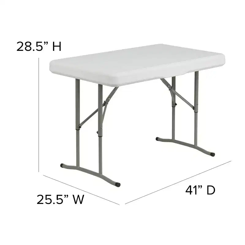 Ensemble table et bancs pliants portables en plastique 3 pièces Emma et Oliver