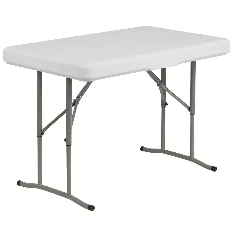 Ensemble table et bancs pliants portables en plastique 3 pièces Emma et Oliver