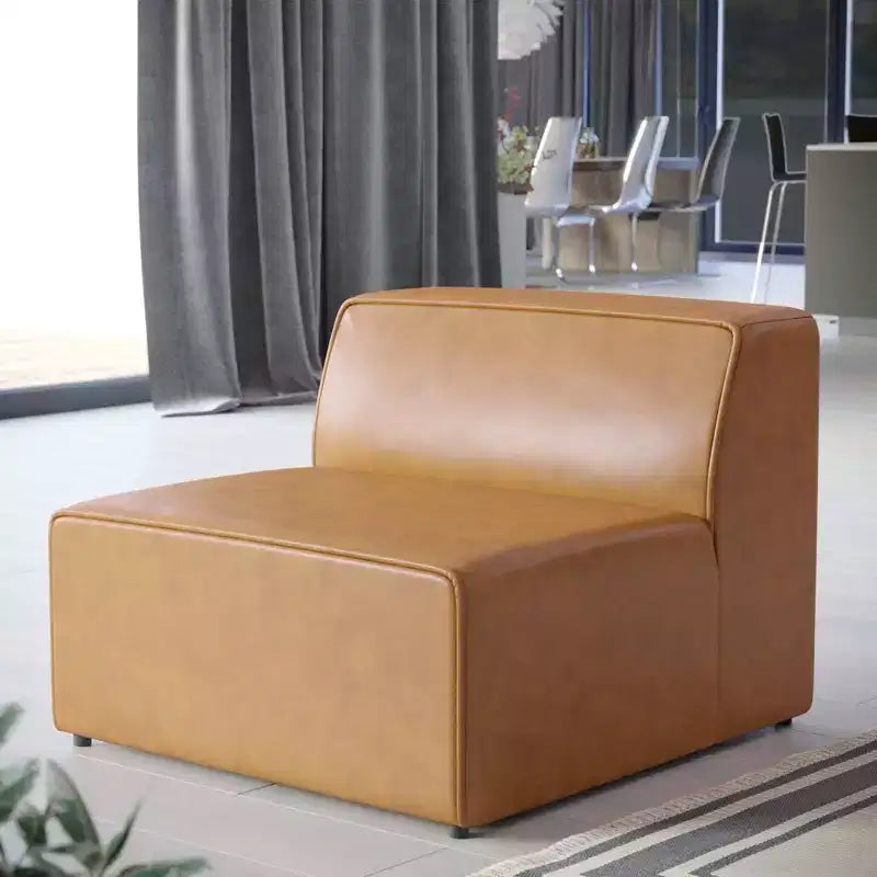 Chaise sans accoudoirs en similicuir végane Mingle - Modway