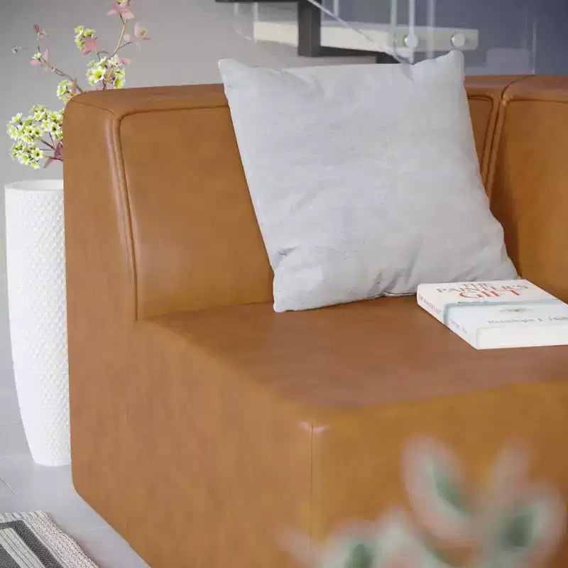 Mingle Chaise d'angle en cuir végétalien - Modway