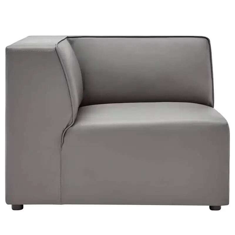 Mingle Chaise d'angle en cuir végétalien - Modway