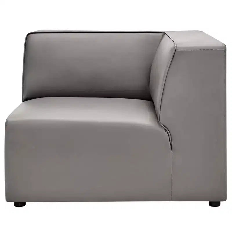 Mingle Chaise d'angle en cuir végétalien - Modway