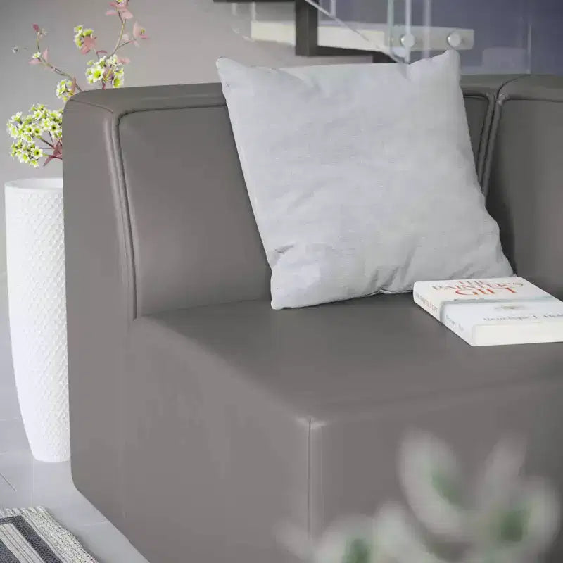 Mingle Chaise d'angle en cuir végétalien - Modway