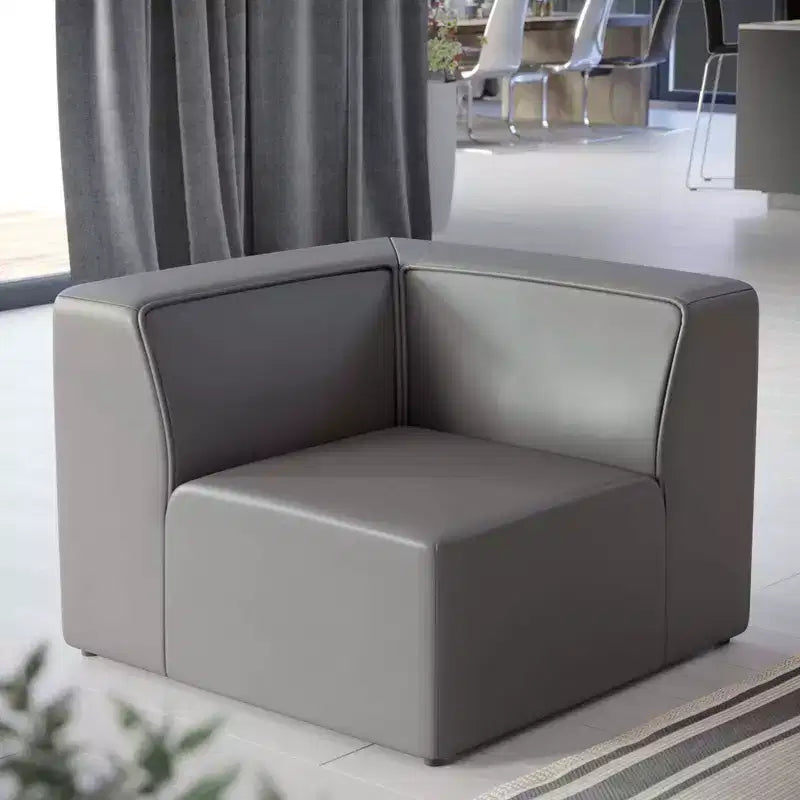 Mingle Chaise d'angle en cuir végétalien - Modway