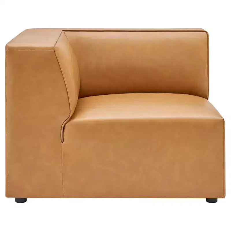 Mingle Chaise d'angle en cuir végétalien - Modway