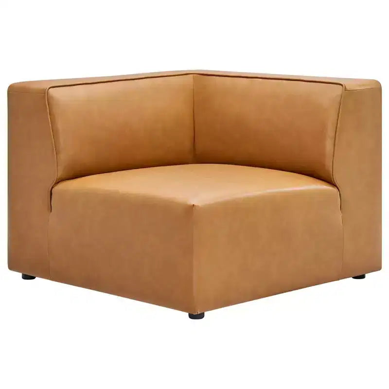 Mingle Chaise d'angle en cuir végétalien - Modway