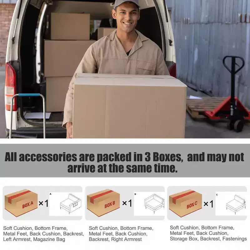 Canapé modulaire 3 places Costway avec ports USB et poche latérale de rangement