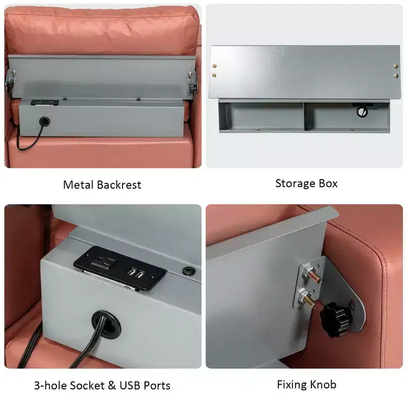 Costway Canapé modulable sectionnel extra large 4 places avec méridienne réversible et 2 ports USB