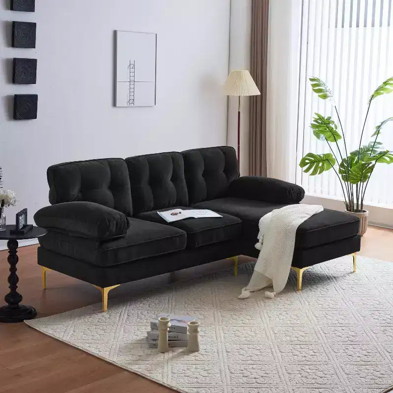 83 canapés sectionnels rembourrés en velours modernes-ModernLuxe