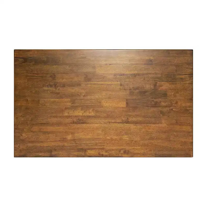 Table de salle à manger Flash Furniture Henry en bois massif, table rectangulaire en bois robuste de qualité commerciale pour 6 personnes